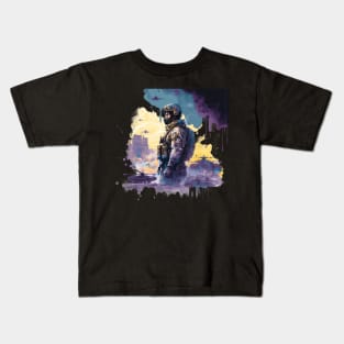 Soldier watercolor print Kids T-Shirt